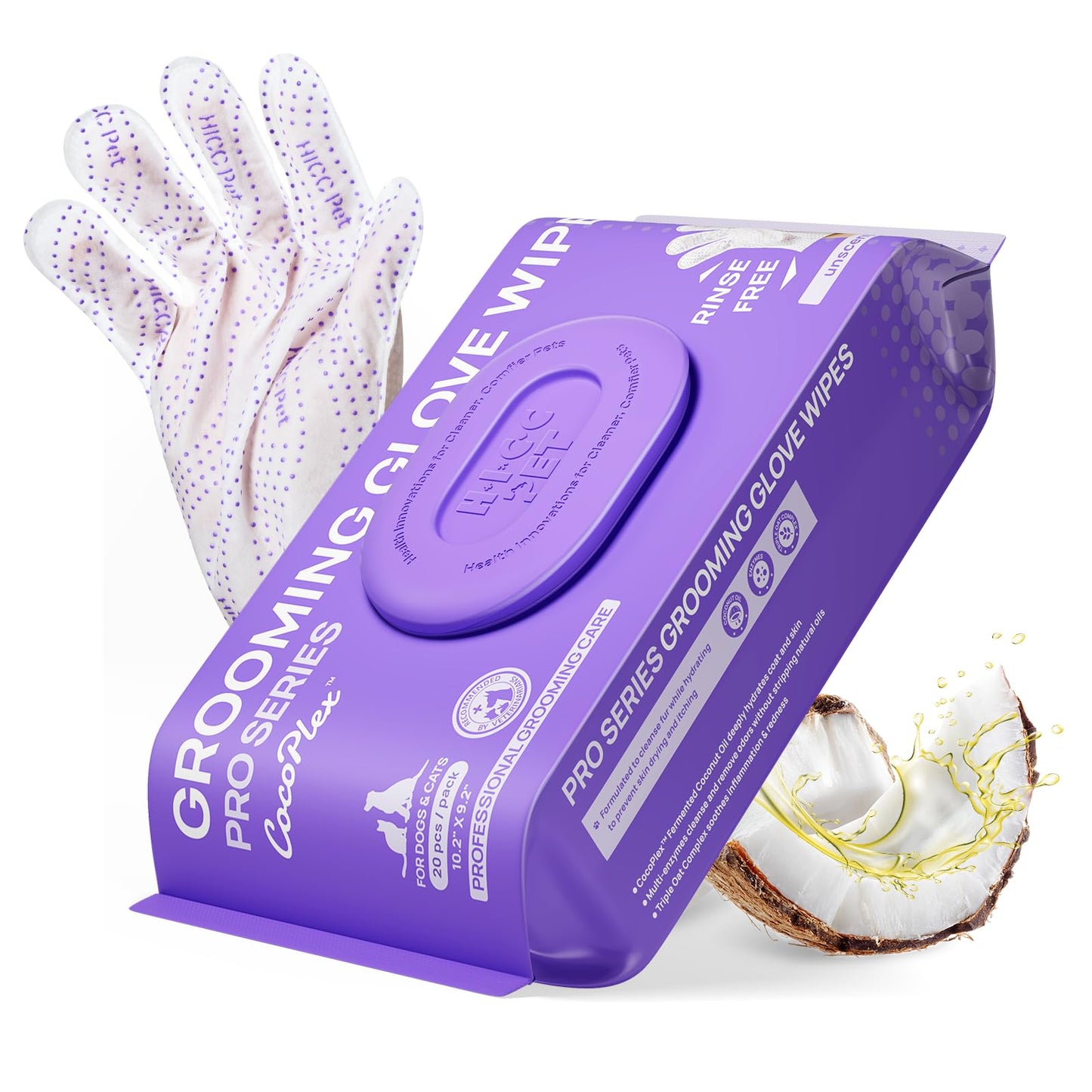 HICC PET Dog Bath Wipes Cleaning Deodorizing