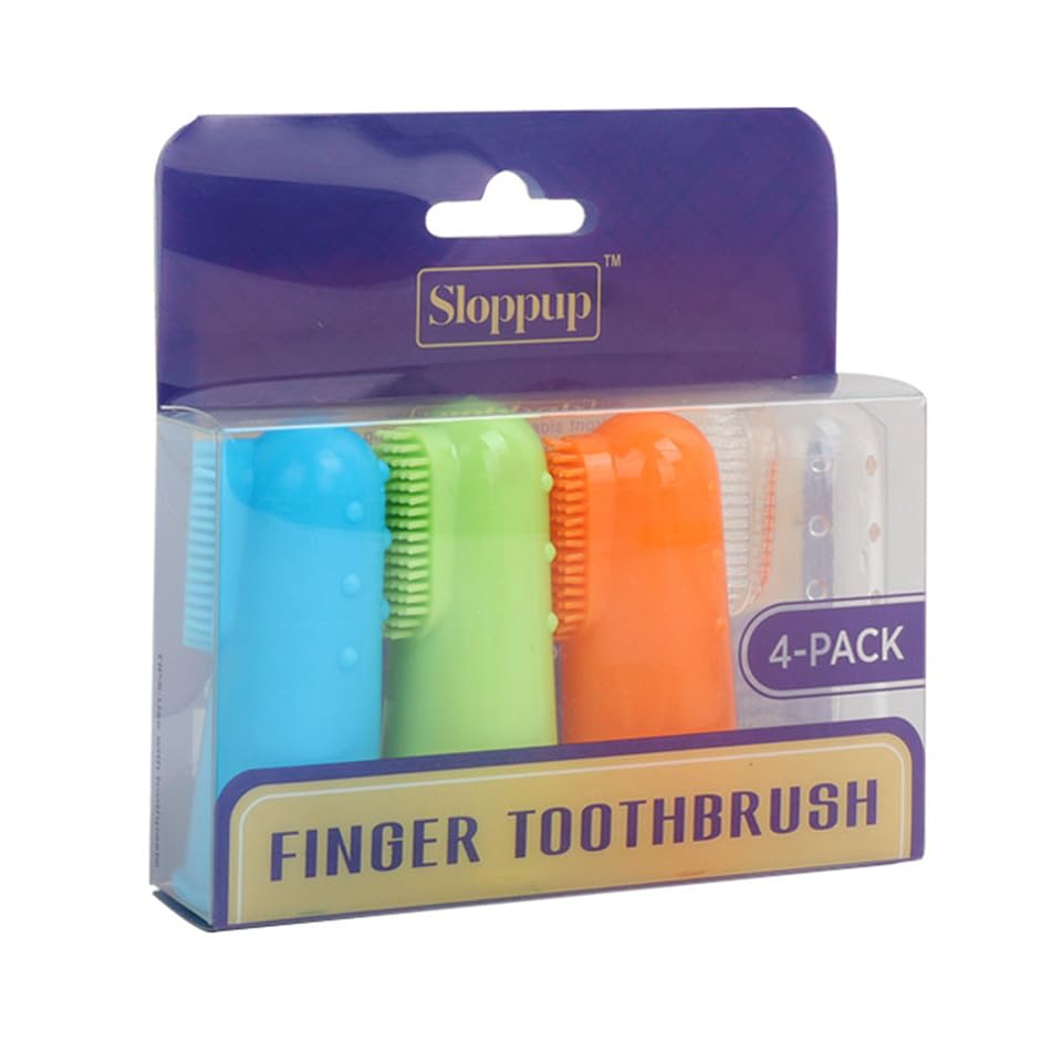 4-Pack Soft Bristle Pet Finger Toothbrushes