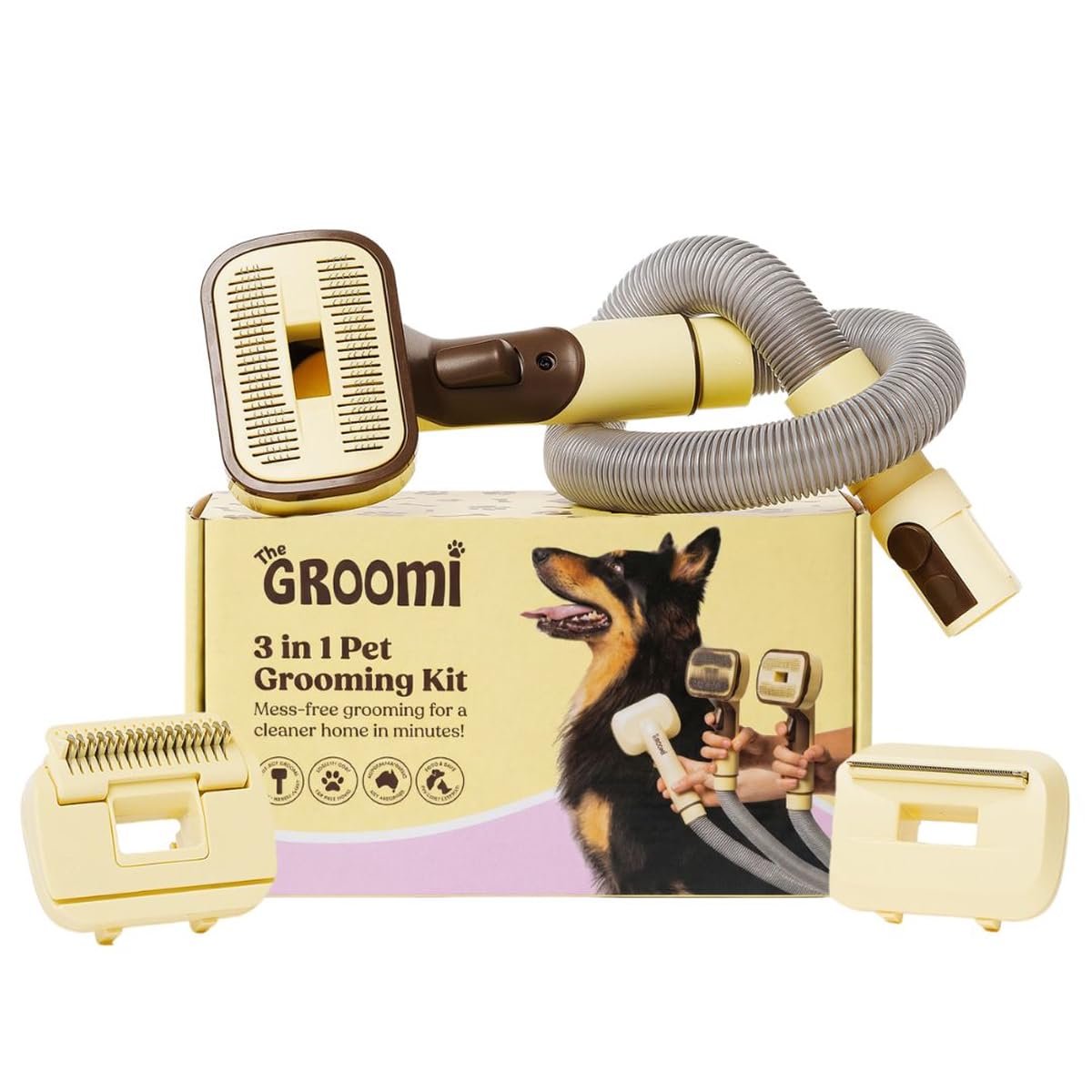 3-In-1 Pet Grooming Vacuum Brush For All Coats