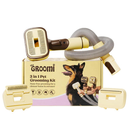 3-In-1 Pet Grooming Vacuum Brush For All Coats