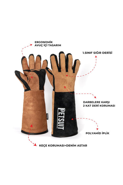 3-Finger Pet Handling Glove For Cats & Dogs