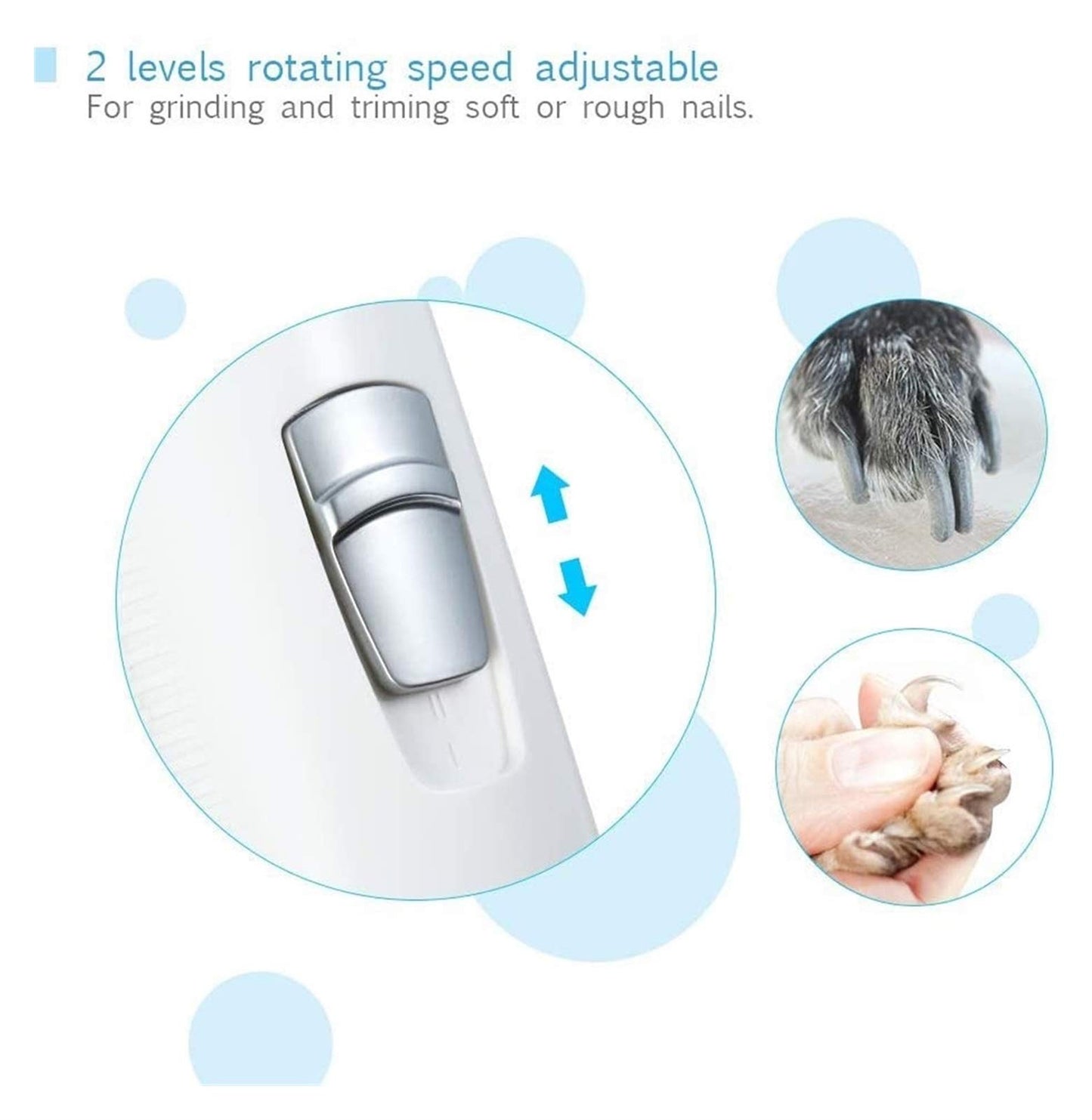 Quiet Pet Nail Grinder & Clipper For All Sizes