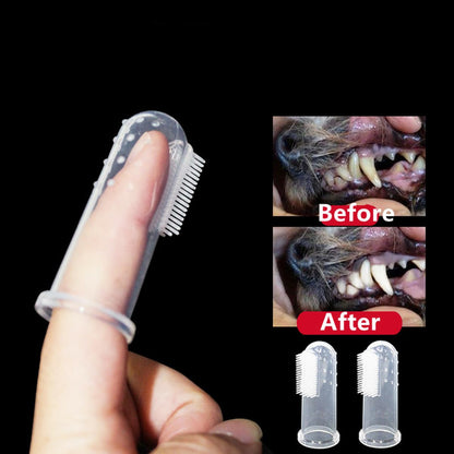 365-Pack Soft Silicone Pet Finger Toothbrush Kit