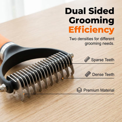 Double-Sided Pet Dematting & Deshedding Comb