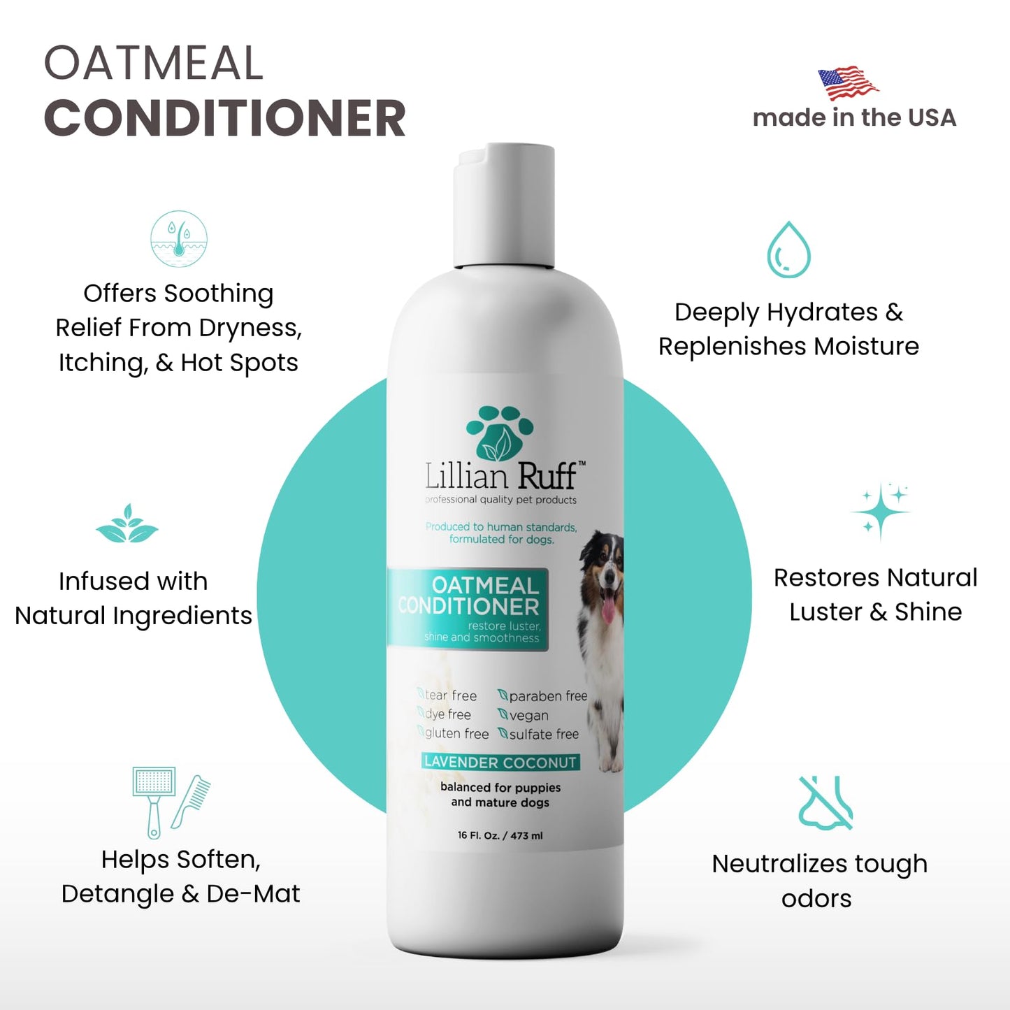 Calming Oatmeal Pet Conditioner For Dry Skin