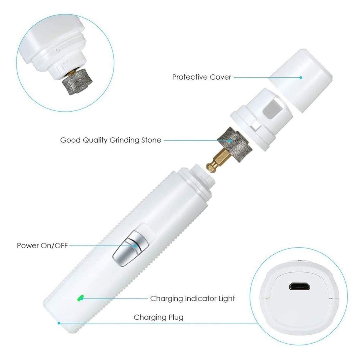Quiet Pet Nail Grinder & Clipper For All Sizes