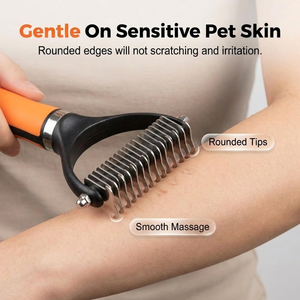 Double-Sided Pet Dematting & Deshedding Comb
