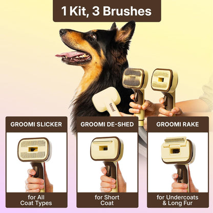 3-In-1 Pet Grooming Vacuum Brush For All Coats
