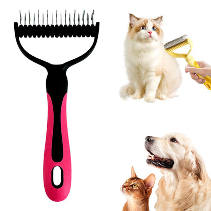 Double-Sided Pet Deshedding & Dematting Brush