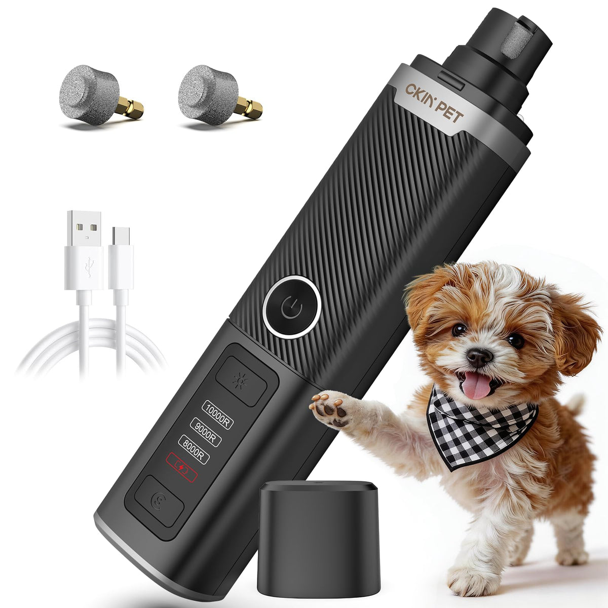 Quiet LED Pet Nail Grinder For Dogs & Cats