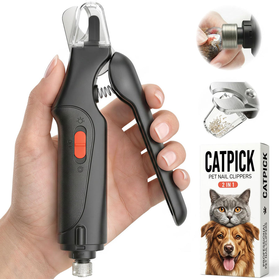 2-In-1 Pet Nail Clipper & Grinder With LED