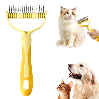 Double-Sided Pet Deshedding & Dematting Brush