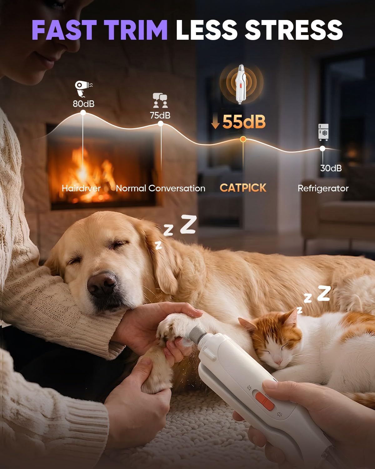 2-In-1 Pet Nail Clipper & Grinder With LED