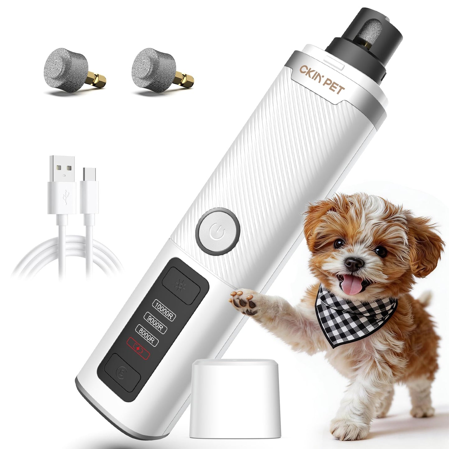 Quiet LED Pet Nail Grinder For Dogs & Cats