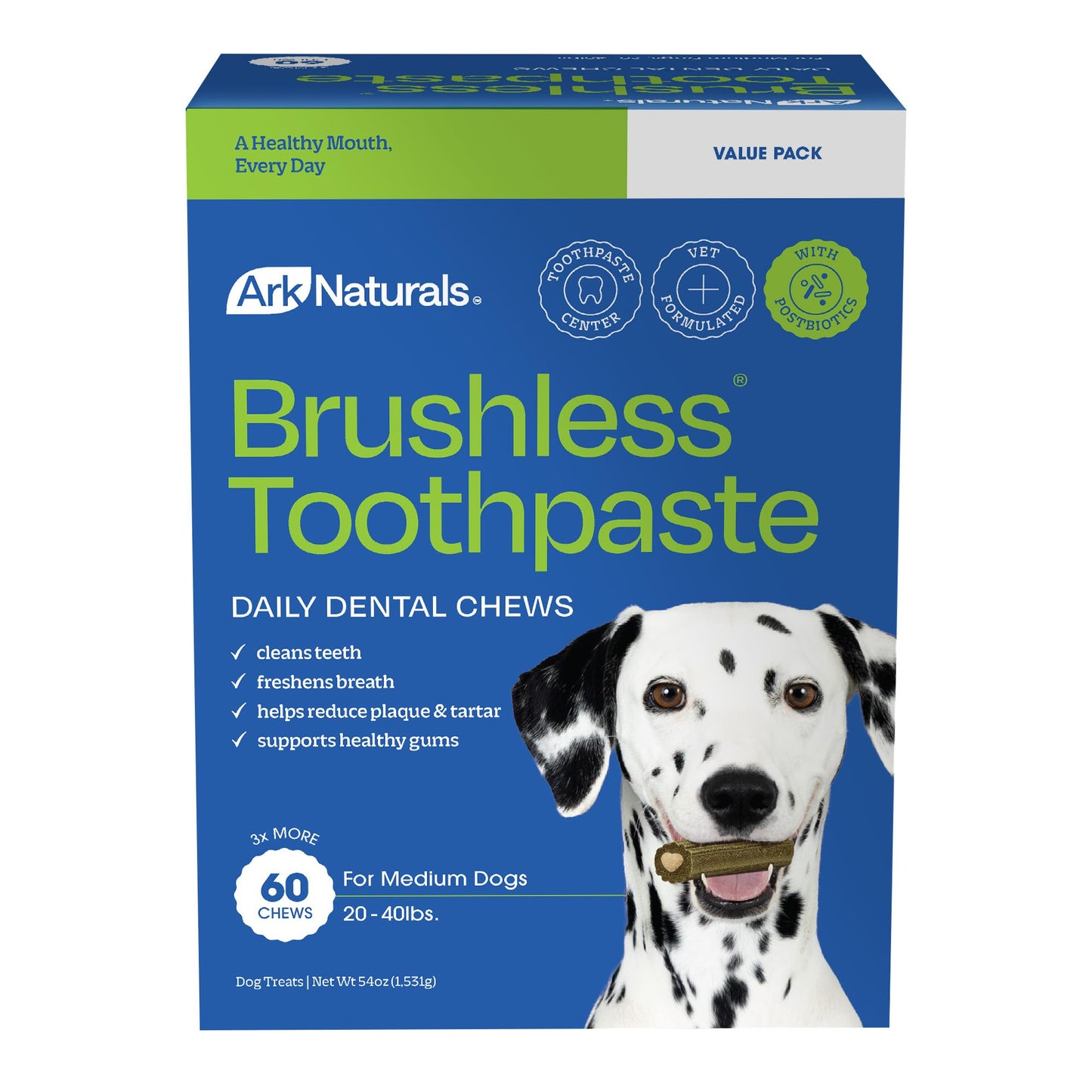 Brushless Dental Chews For Plaque & Fresh Breath