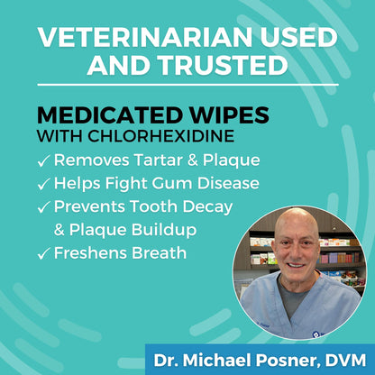 Nootie Medicated Dental Wipes for Dogs