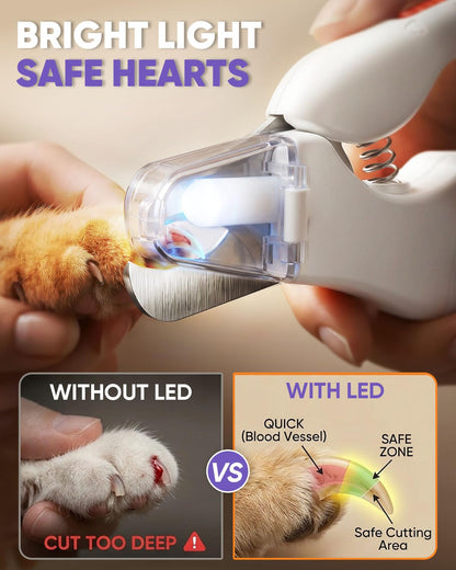 2-In-1 Pet Nail Clipper & Grinder With LED