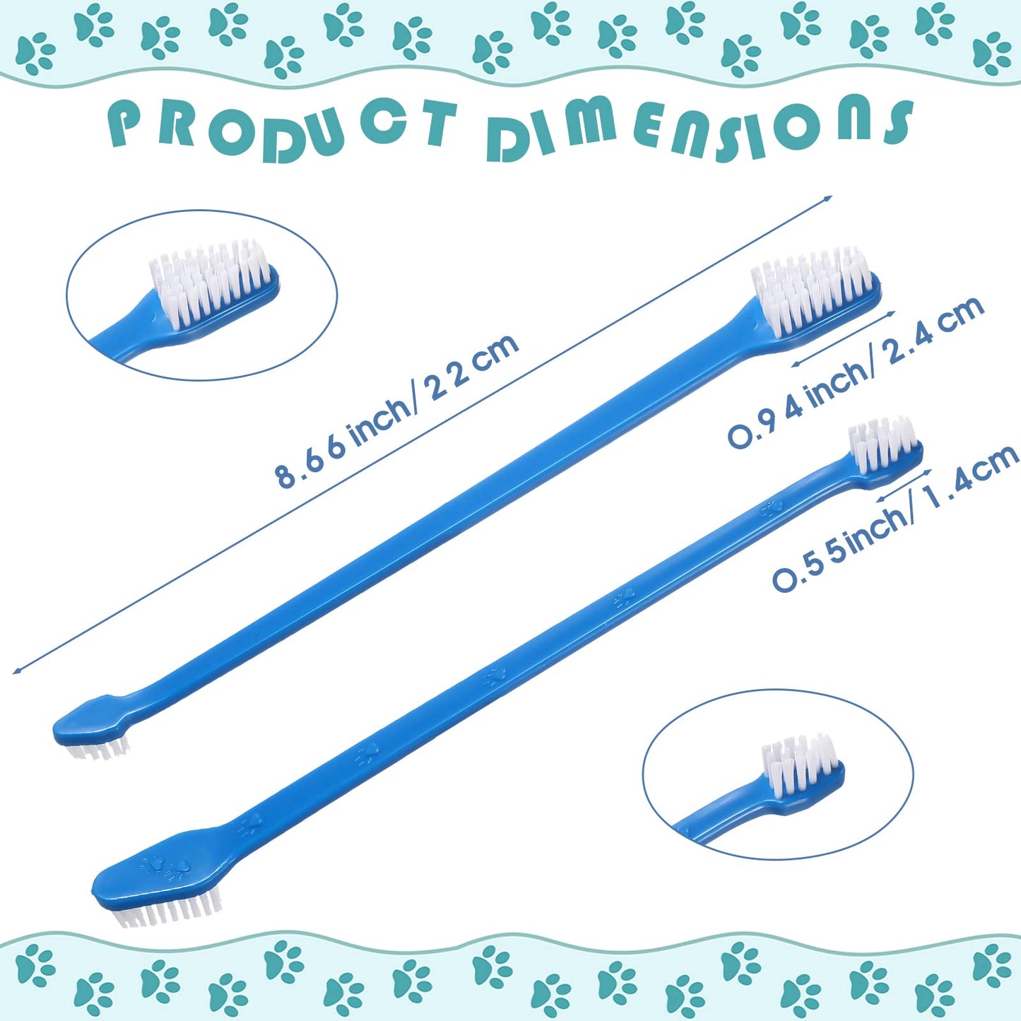 Double Head Pet Toothbrush Set For Daily Care