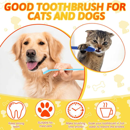 Dual Head Pet Toothbrush Kit For Daily Care