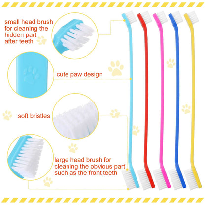 Dual Head Pet Toothbrush Kit For Daily Care