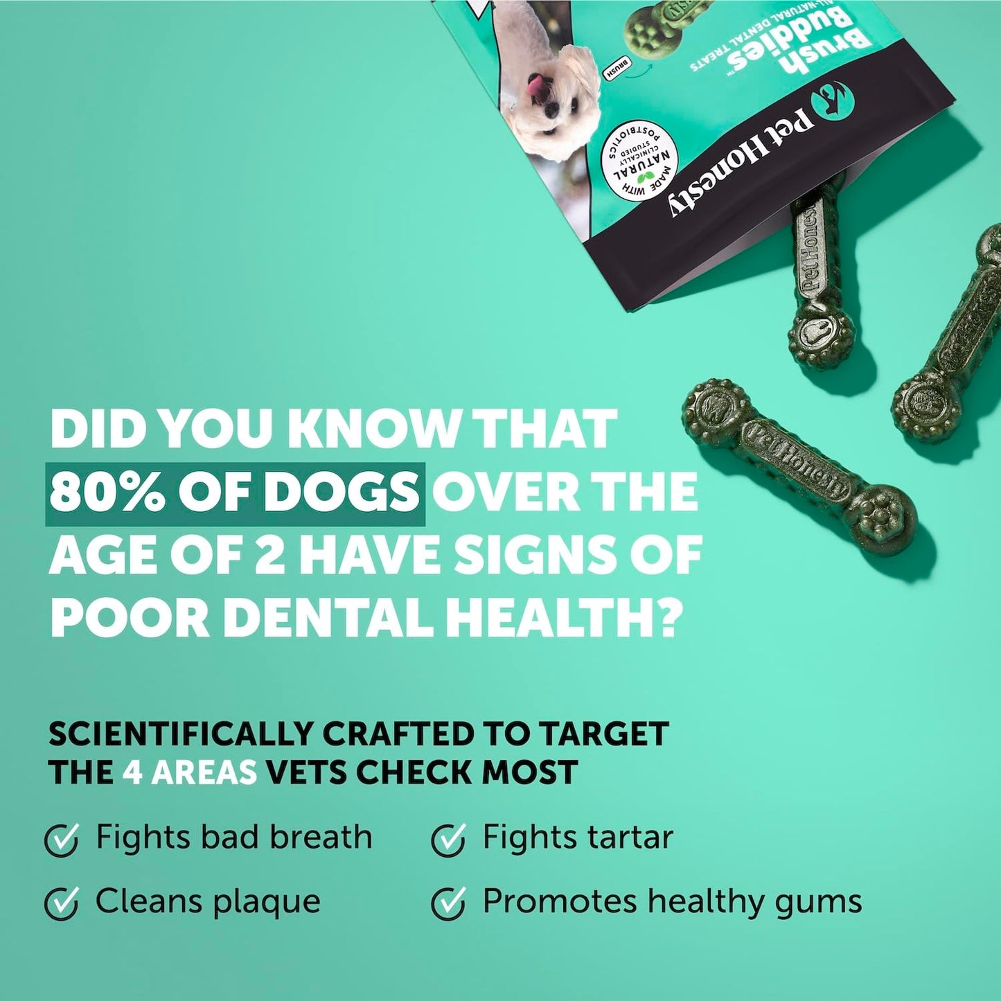 Natural Dental Sticks For Cleaner Dog Teeth