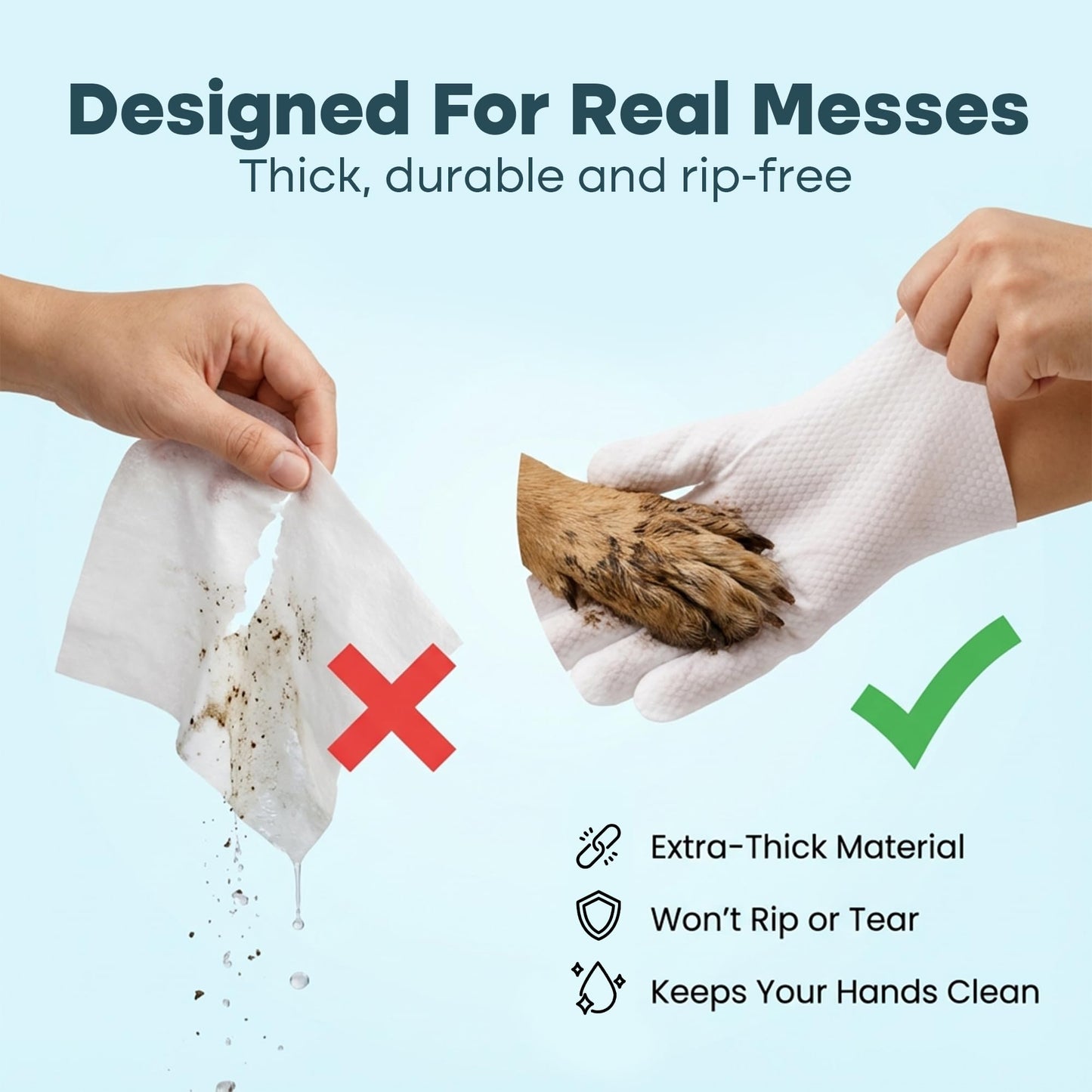 Extra-Thick Pet Cleaning Gloves For Daily Grooming