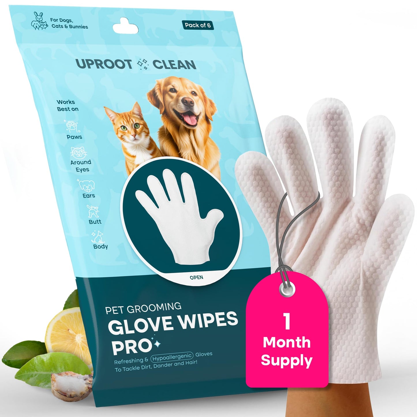 Extra-Thick Pet Cleaning Gloves For Daily Grooming