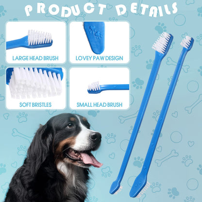 Double Head Pet Toothbrush Set For Daily Care