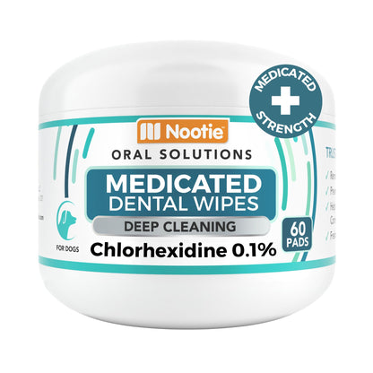 Nootie Medicated Dental Wipes for Dogs