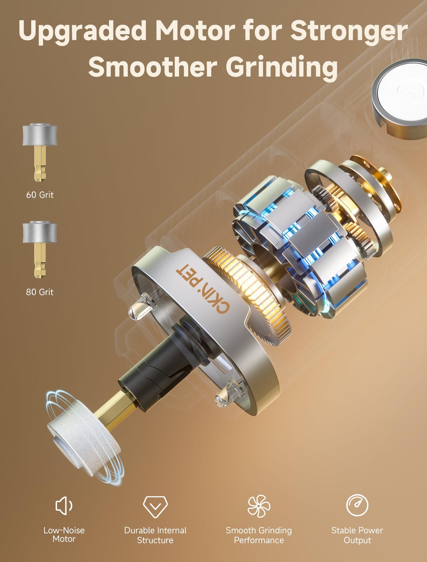 Quiet LED Pet Nail Grinder For Dogs & Cats