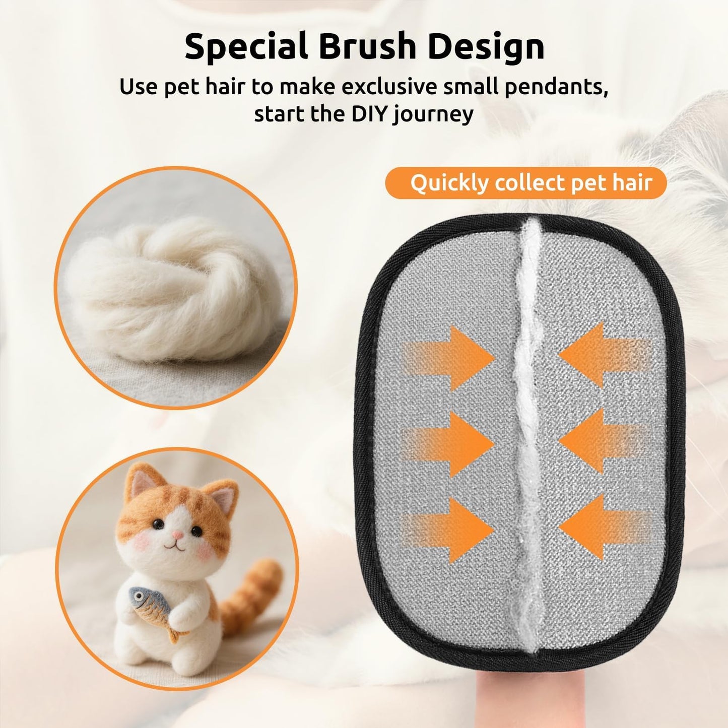 2-Pack Reusable Pet Hair Removal Grooming Gloves