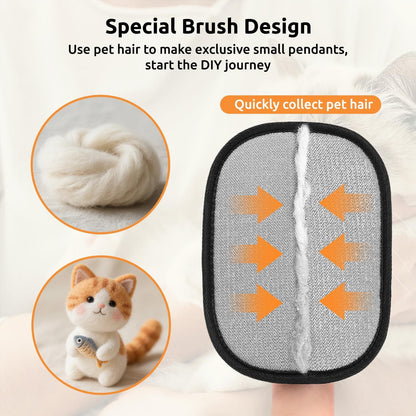 2-Pack Reusable Pet Hair Removal Grooming Gloves