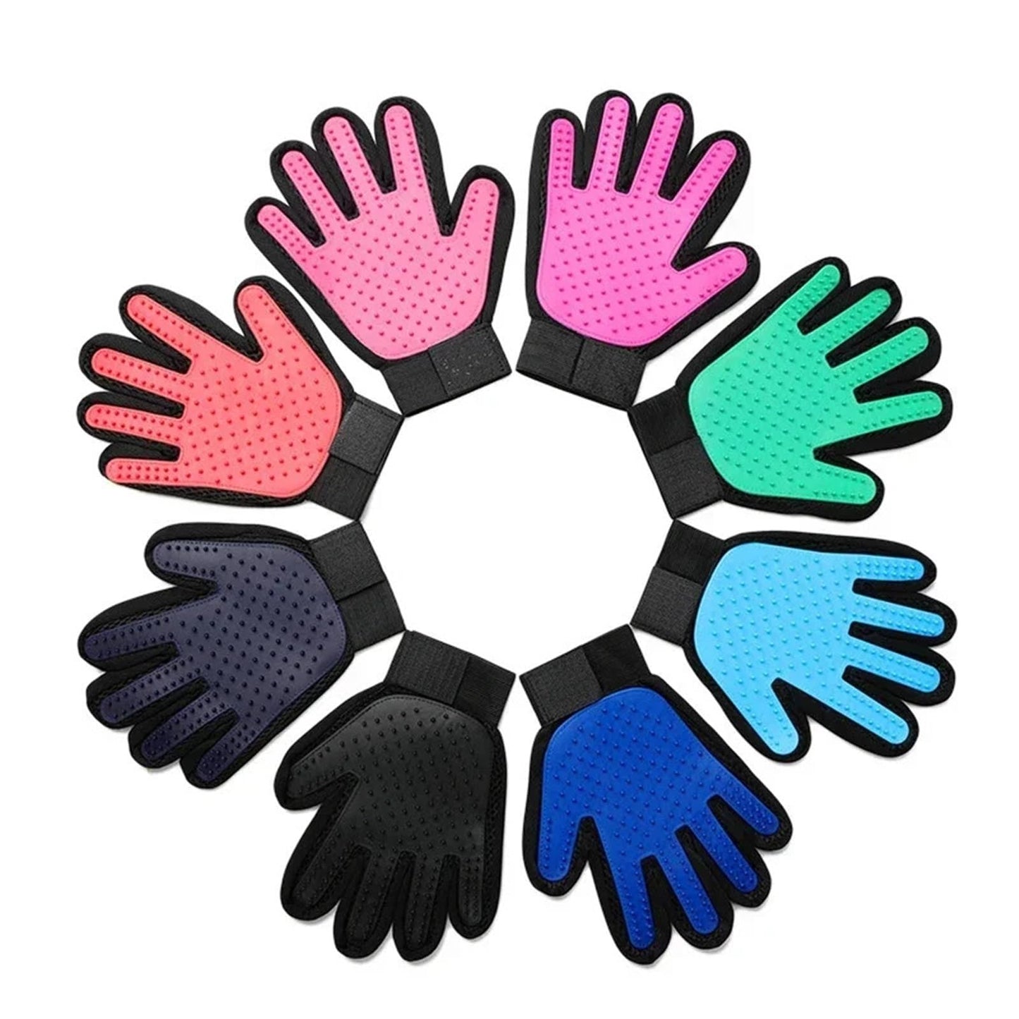 Silicone Pet Grooming Gloves For Shedding Control