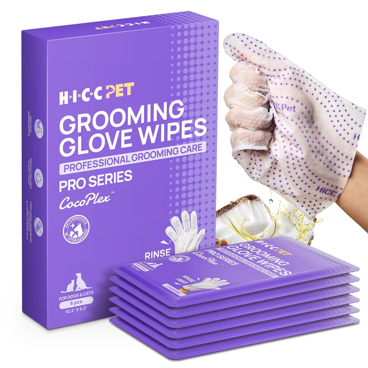 HICC PET Dog Bath Wipes Cleaning Deodorizing