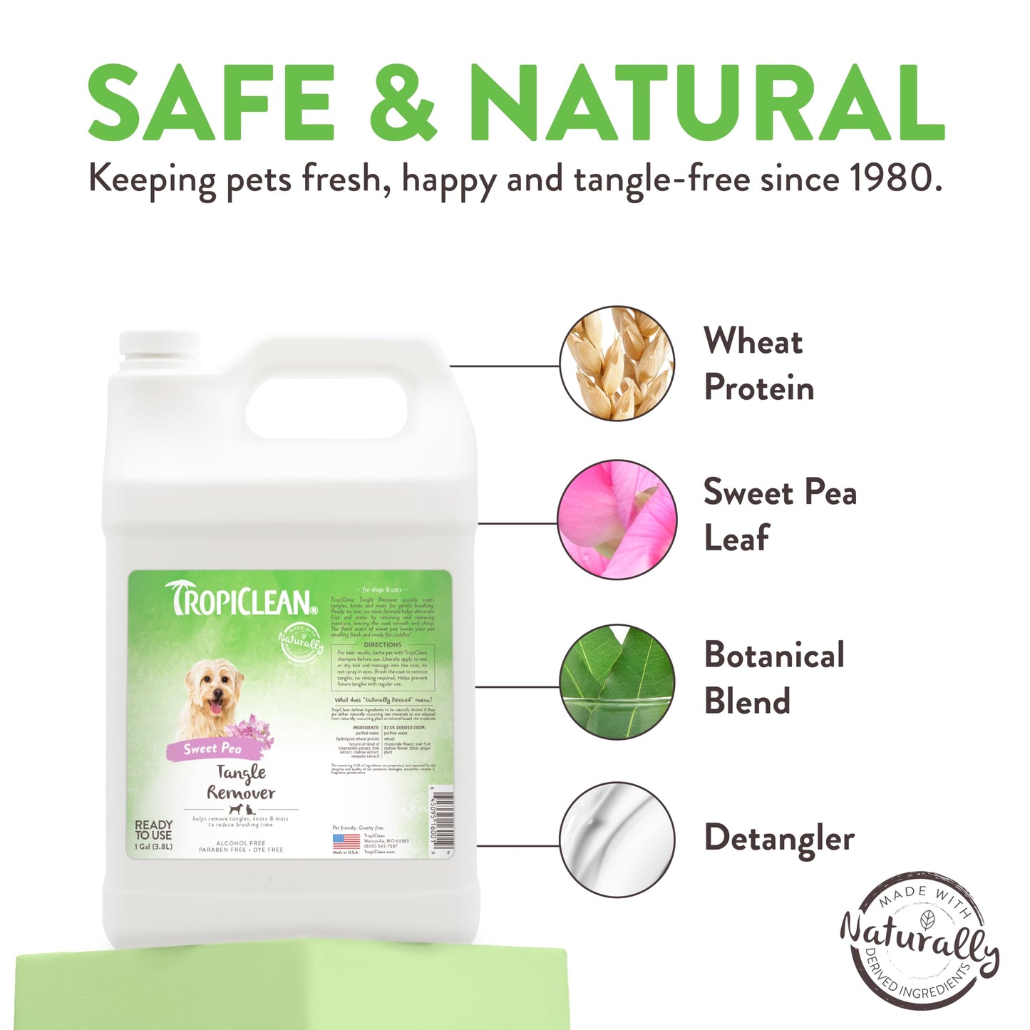 Natural Pet Detangler Spray For Smooth Coats
