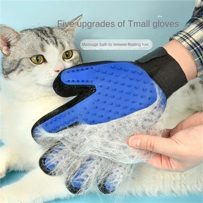 Silicone Pet Grooming Gloves For Shedding Control