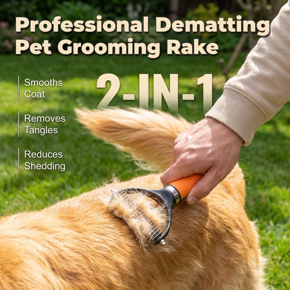 Double-Sided Pet Dematting & Deshedding Comb