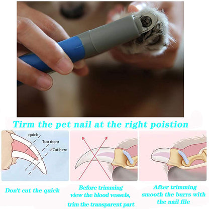 Pet Nail Clipper With Safety Guard & Nail File