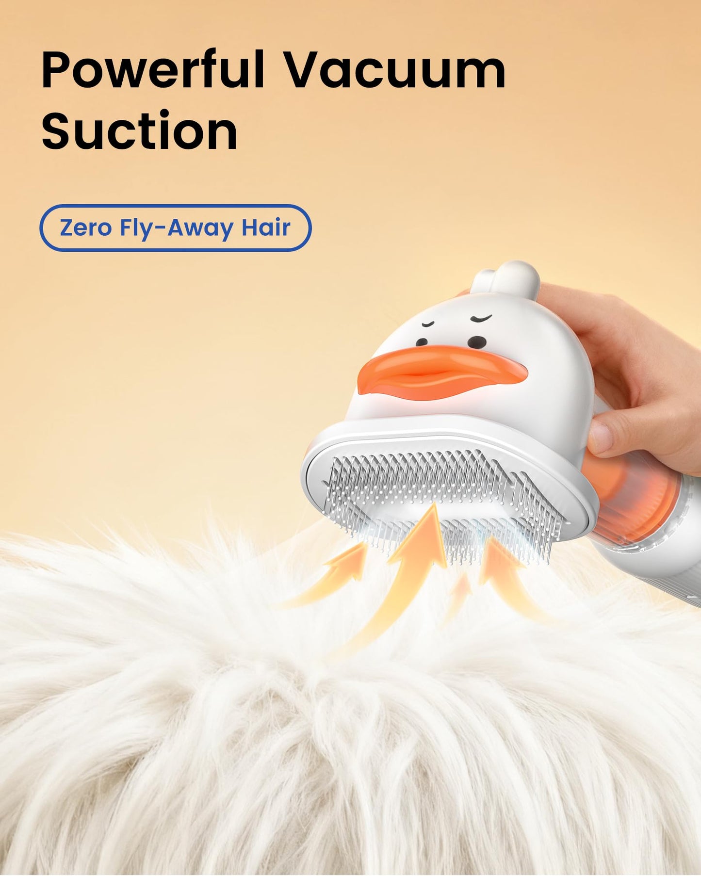 4-In-1 Self-Cleaning Pet Deshedding Vacuum Brush