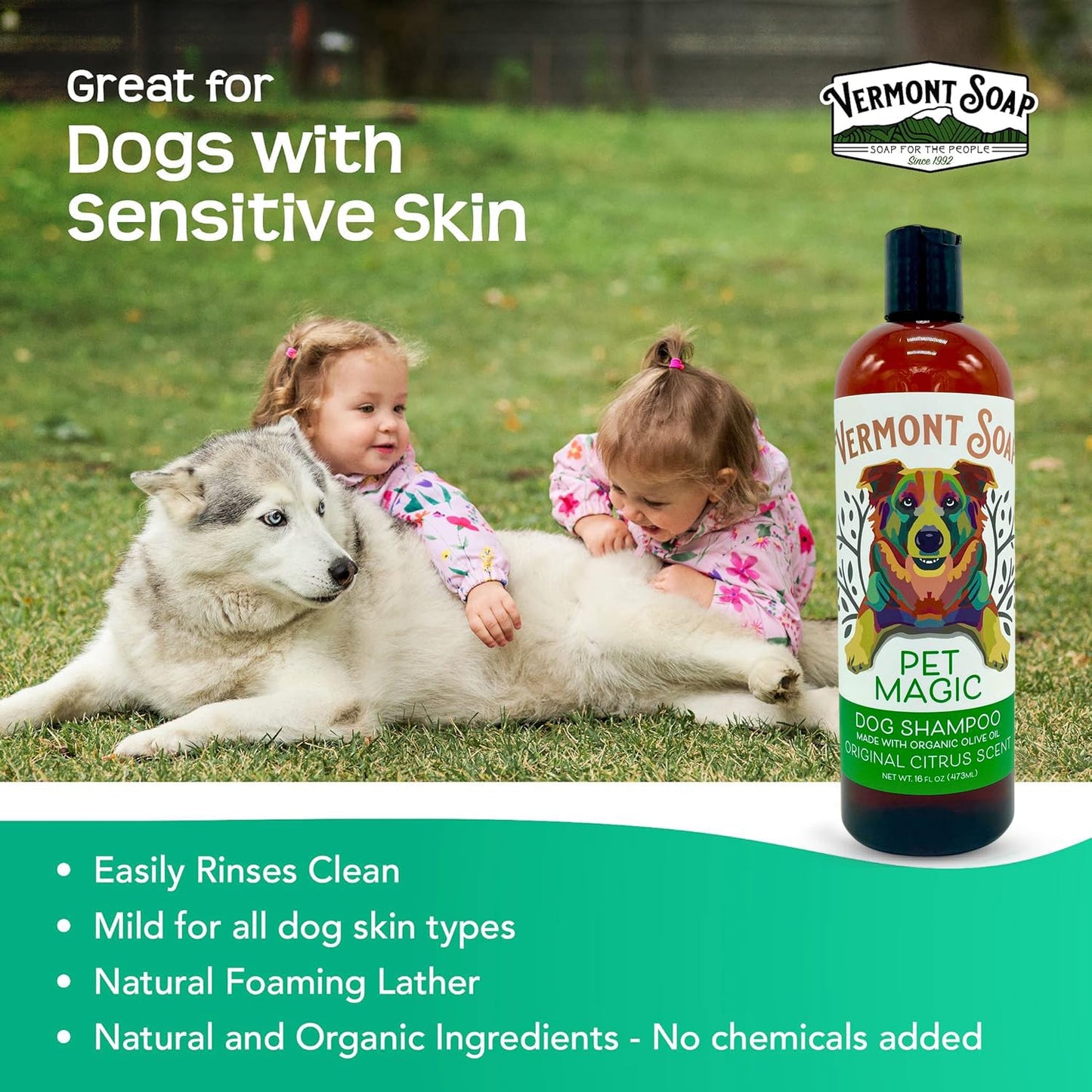 Organic Pet Shampoo For Sensitive Skin Care