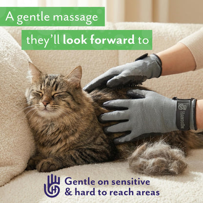 Pet Grooming Gloves For Shedding & Bathing