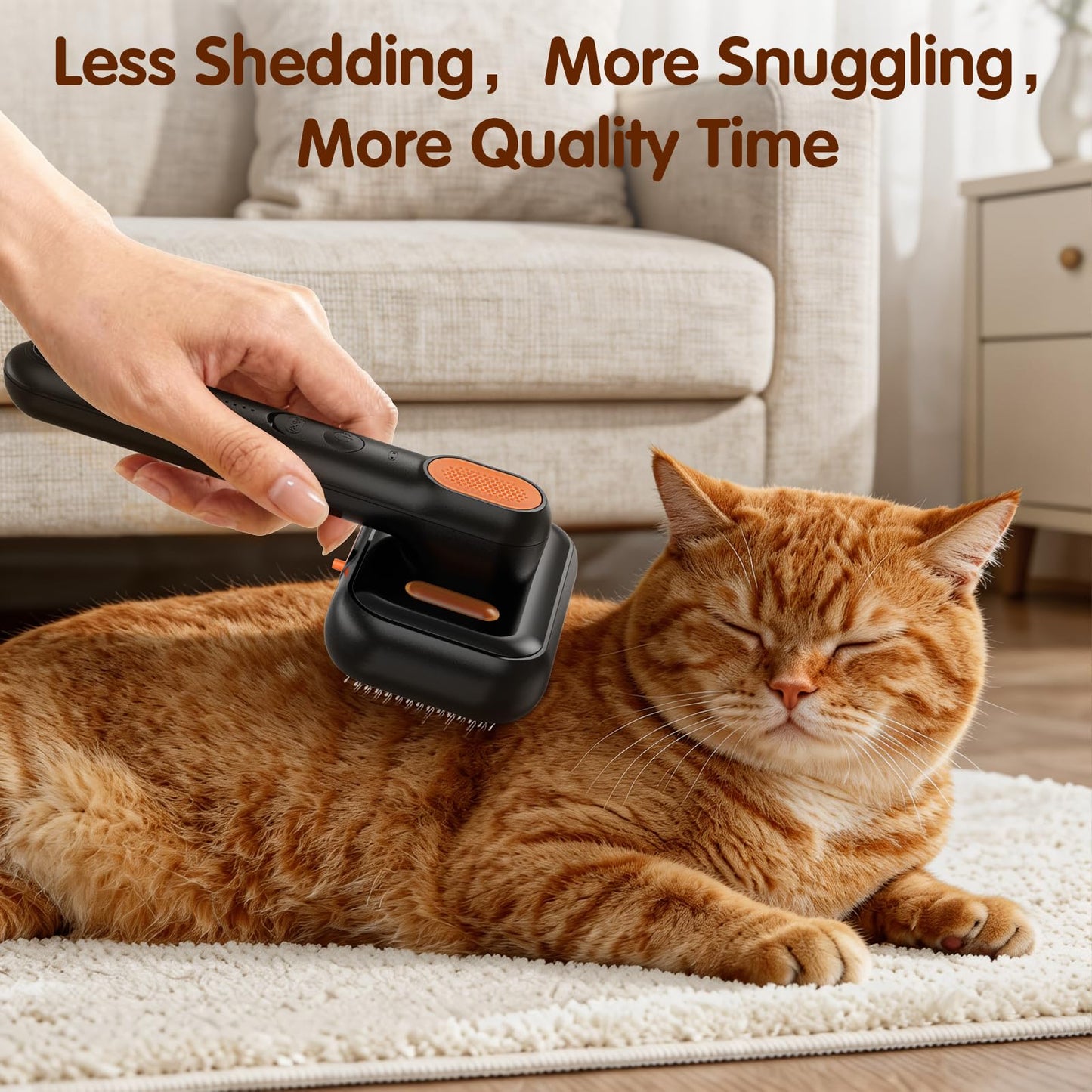 Pet Deshedding Brush With Water Spray Comb