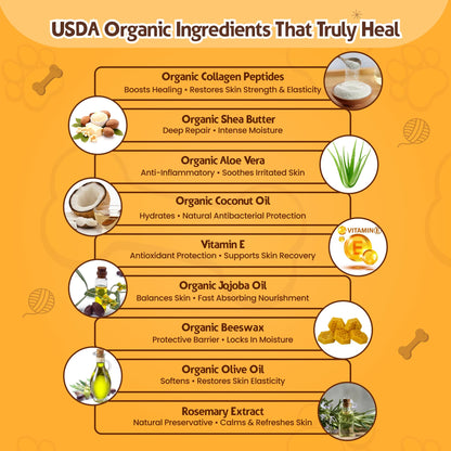 Organic Paw & Nose Balm For Dry Dog Skin