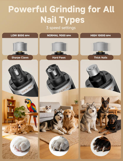 Quiet LED Pet Nail Grinder For Dogs & Cats