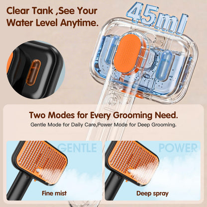 Pet Deshedding Brush With Water Spray Comb