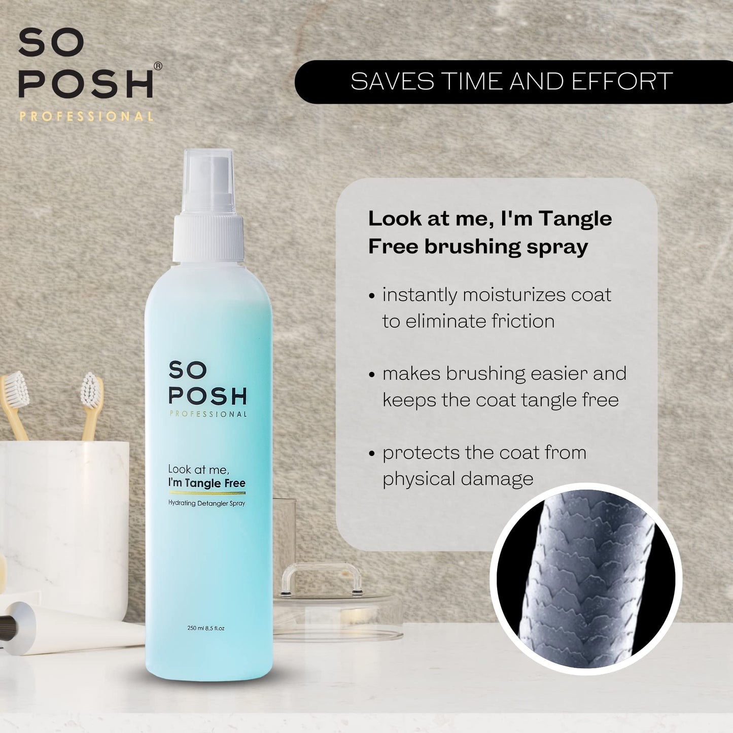 Bi-Phase Dog Detangling Spray For Soft Coats
