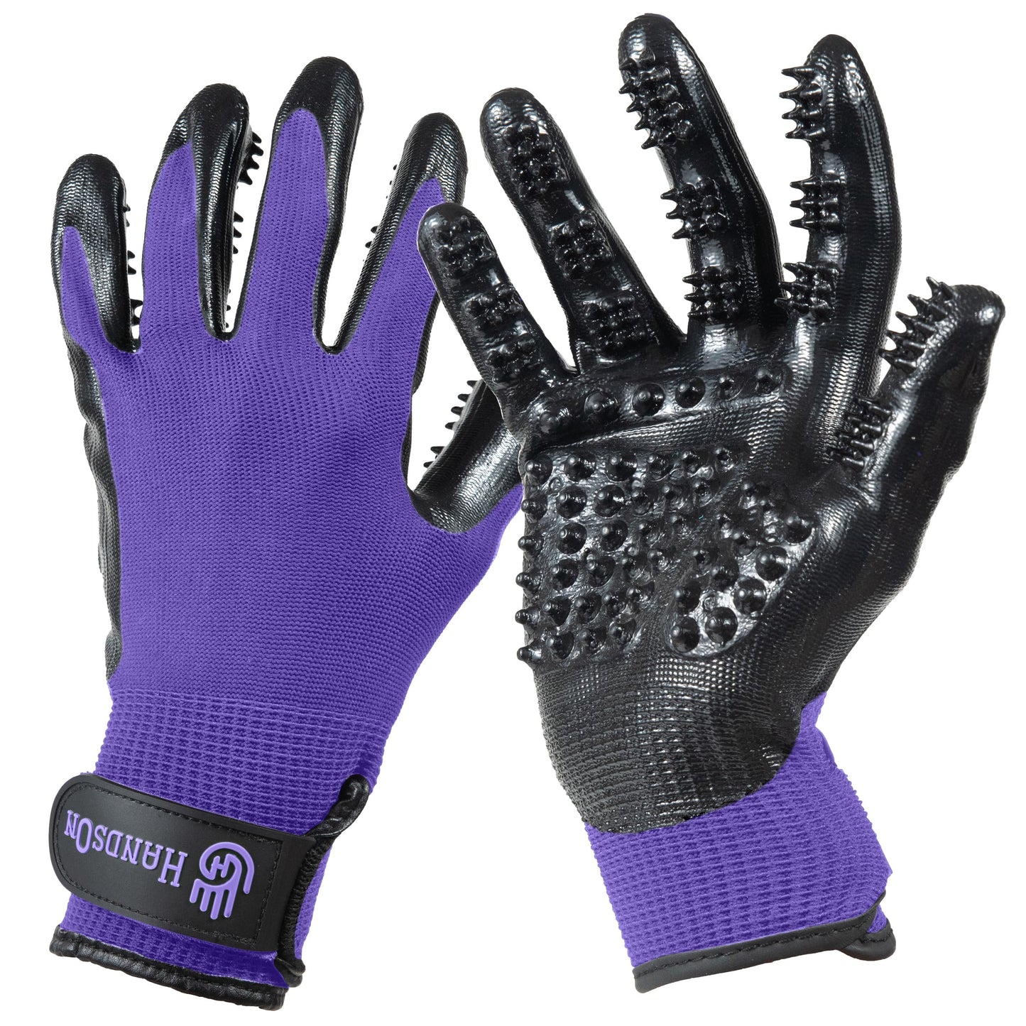 Pet Grooming Gloves For Shedding & Bathing